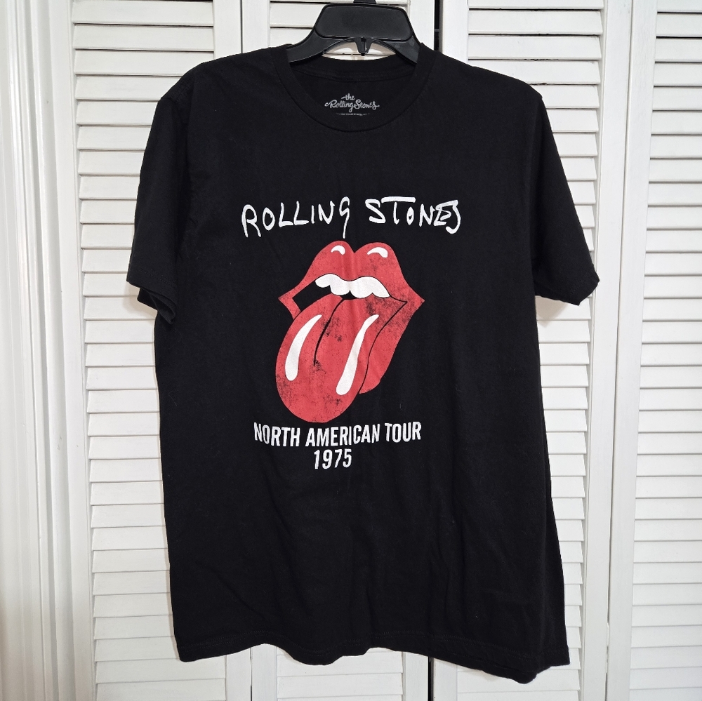 Rolling Stones Black and Red Men's L T-Shirt
